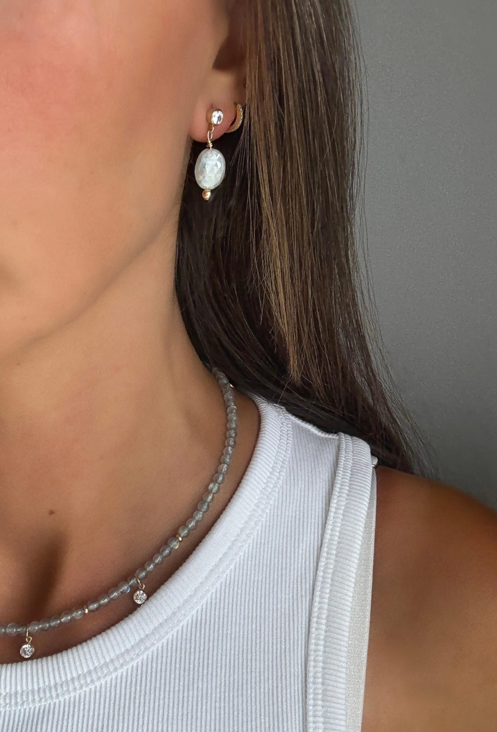 Daphine - Mystic Moonstone Earrings - Image 2
