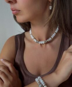 Alternative view of Gisele - Mystic Moonstone & Jade Necklace