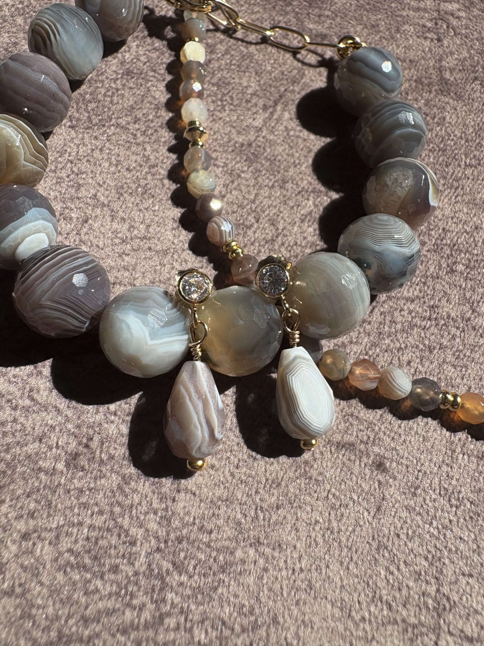 Sabine - Botswana Agate Drop Earrings - Image 3